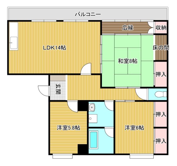 ペアハイツ日の出　（３ＬＤＫ） 